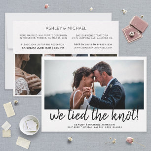 Invitation LIER LE MARI Elopement 4 Réception Photo Seuleme