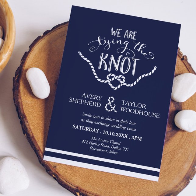 Invitation Lier le Mariage de calligraphie de noeud (Créateur téléchargé)