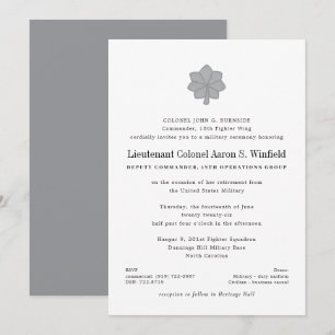 Invitation Lieutenant-colonel Retraite militaire
