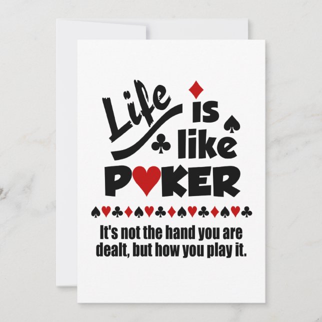 Invitation Life Like Poker (Devant)