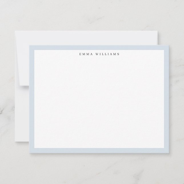 Invitation Light Blue Frame Note Card (Devant)