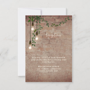 Invitation Lightbulb Greenery Garland Réception de mariage