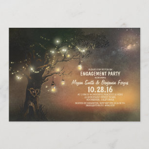 Invitation Lights Tree & Mason Jars Russe Engagement Party