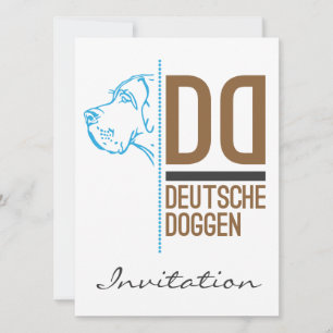 Invitation Ligne de logo Great Dane