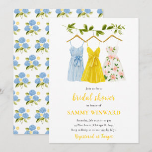 Invitation Ligne de vêtements de robe d'été Baby Shower