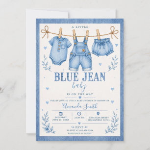 Invitation Ligne de vêtements en denim Bébé en jean bleu Show
