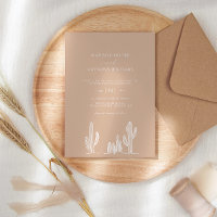Ligne Mariage de sable clair Art Desert Cactus