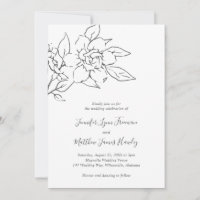 Ligne neutre Art Floral Mariage élégant tout en un