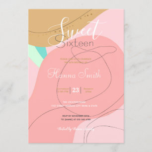Invitation Lignes minimes tendance Design créatif Abstrait ro