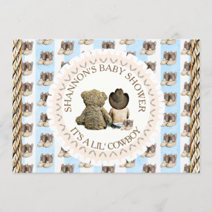 Invitation Lil' Cowboy Country and Western Baby shower