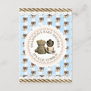 Invitation Lil' Cowboy Pays et Baby shower de l'Ouest
