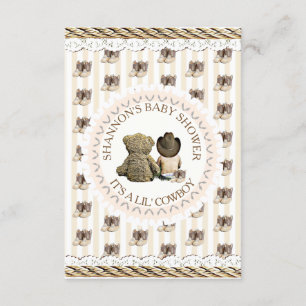 Invitation Lil' Cowboy Pays et Baby shower de l'Ouest