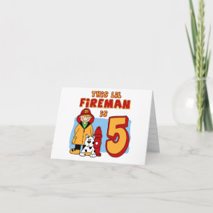 Invitation Lil Fireman 5e anniversaire
