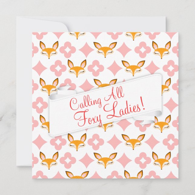 Invitation Lil Foxie - "Appeler toutes les dames débiles" sur (Devant)