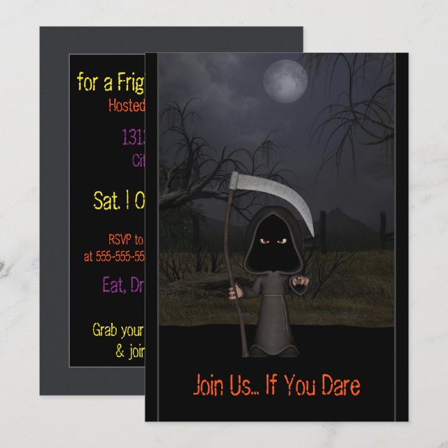 Invitation Lil Reaper (Devant / Derrière)