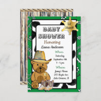 Lil' Sheriff Teddy Bear Baby shower Cowboy