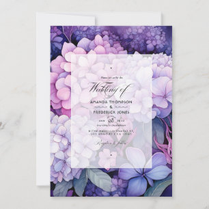 Invitation Lilac au Mariage d'été floral de raisin