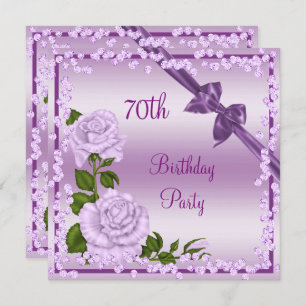 Invitation Lilac Blossom, Bows & Diamonds 70e anniversaire