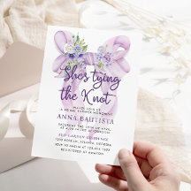 Lilac Bow She's Tying the Knot Fête des mariées