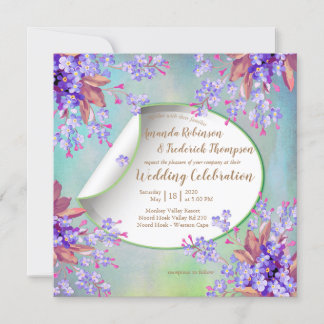 Invitation Lilac Lavender Mariage