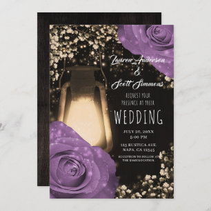 Invitation Lilac Lilac Lilac Violet Rose Mariage