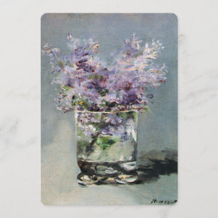 Invitation Lilacs dans un verre par la Fête de l'mariée de Ma