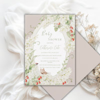 Lilas Blancs Fleuris Vintage Baby Shower