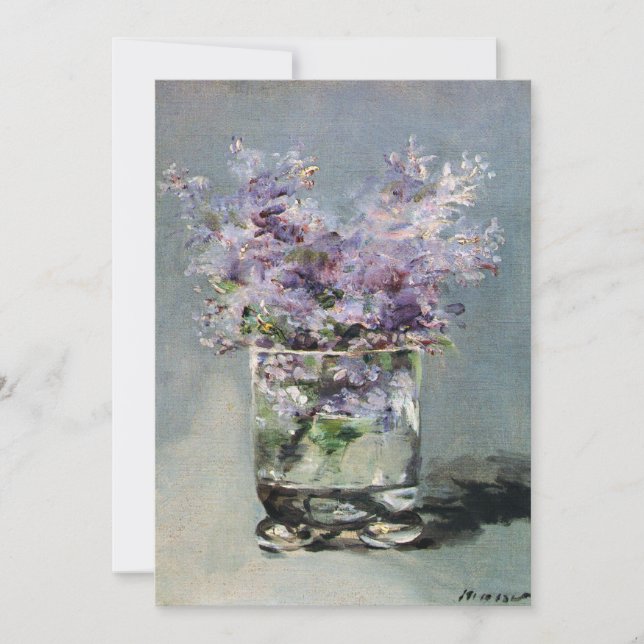 Invitation Lilas dans un verre par la Fête de la mariée de (Devant)