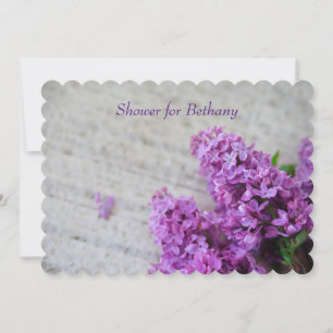 Invitation Lilas violet sur musique ancienne