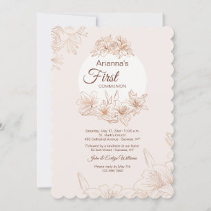 Invitation Liliers de la première communion