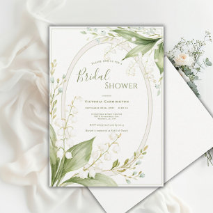 Invitation Lilies blanches de la vallée Mariage fantaisiste 