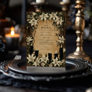 Invitation Lilies Sombres et Cercueils pour la Nuit d'Hallowe