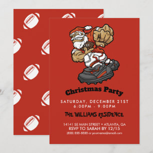 Invitation L'Illustration de Santa Claus Playing