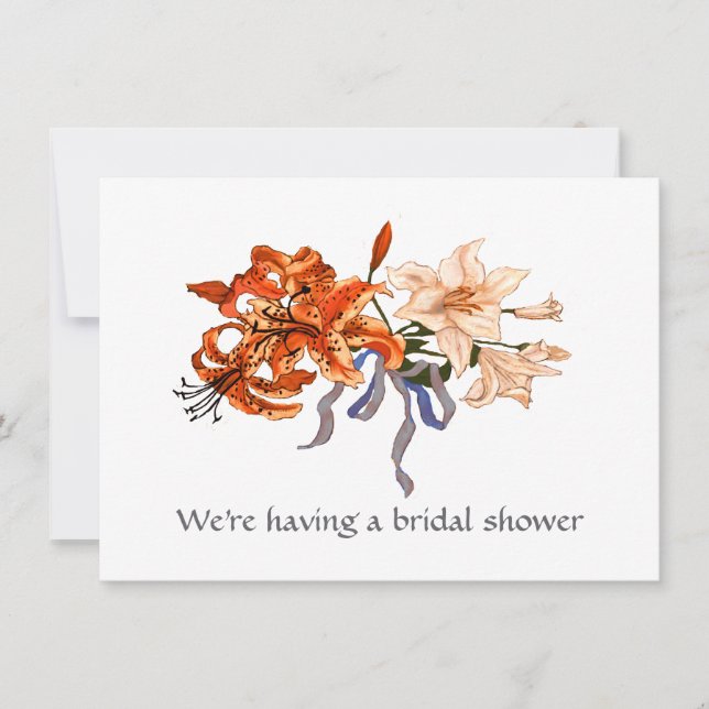 Invitation Lily Bouquet Wedding shower de mariage (Devant)