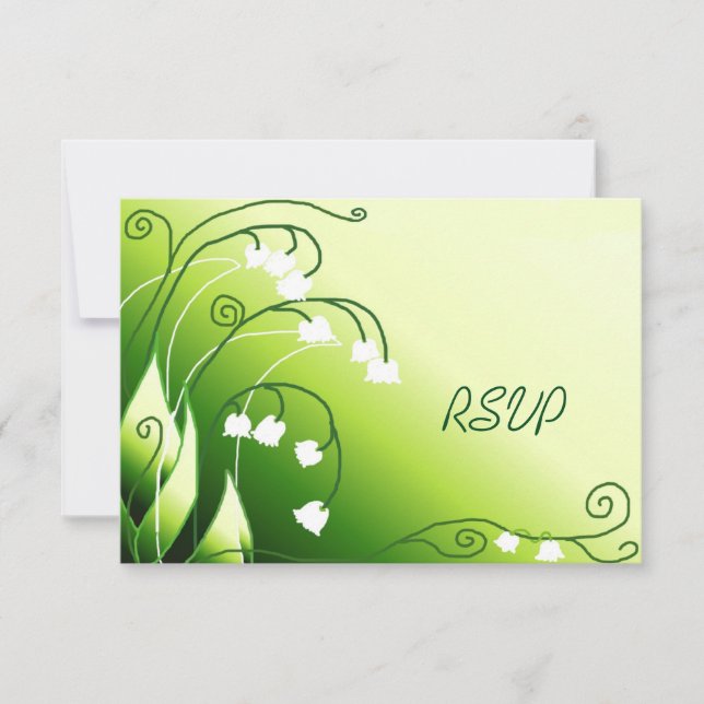 Invitation Lily De La Vallée Réception De Mariage RSVP (Devant)