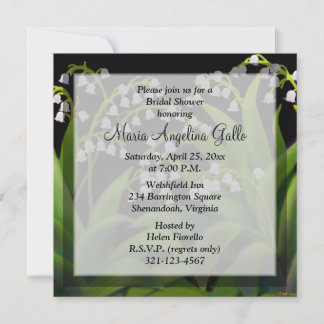 Invitation Lily of the Valley Floral Fête de l'mariée Invitat