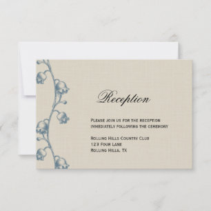 Invitation Lily of the Valley sur Ecru Lin Réception de maria