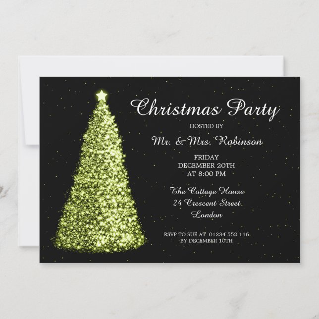 Invitation Lime de Noël Green (Devant)