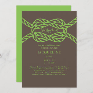 Invitation Lime vert et Brown Lier le Wedding shower de noeud