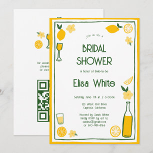 Invitation Limoncello Lemonade CUSTOM QR Fête des mariées