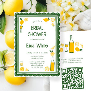 Invitation Limoncello Lemonade CUSTOM QR Fête des mariées