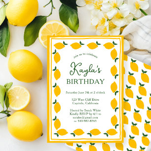 Invitation Limoncello Lemons PERSONNALISÉ JOLIE ANNIVERSAIRE