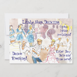 Invitation Lindy Hop Swing Dancing