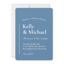 Linen Dusty Mariage de typographie bleue