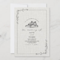 Linen Rustic Barne Mariage campagnard