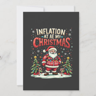 Invitation L'inflation a mangé mon Noël drôle Père Noël Econo