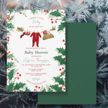 Linge de bébé garçon de Noël à l'aquarelle pour Ba
