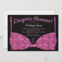 Invitation Lingerie Bridal Douche Pink Glam