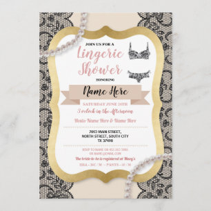 Invitation Lingerie de douche Gold Cream Lace soutien-gorge P