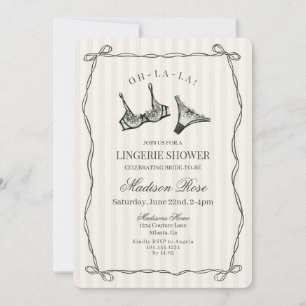 Invitation Lingerie noire Lingerie Lingerie Douche